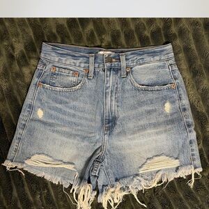 Pistola Super High Rise Cut off Distressed Denim Jean Shorts NWT